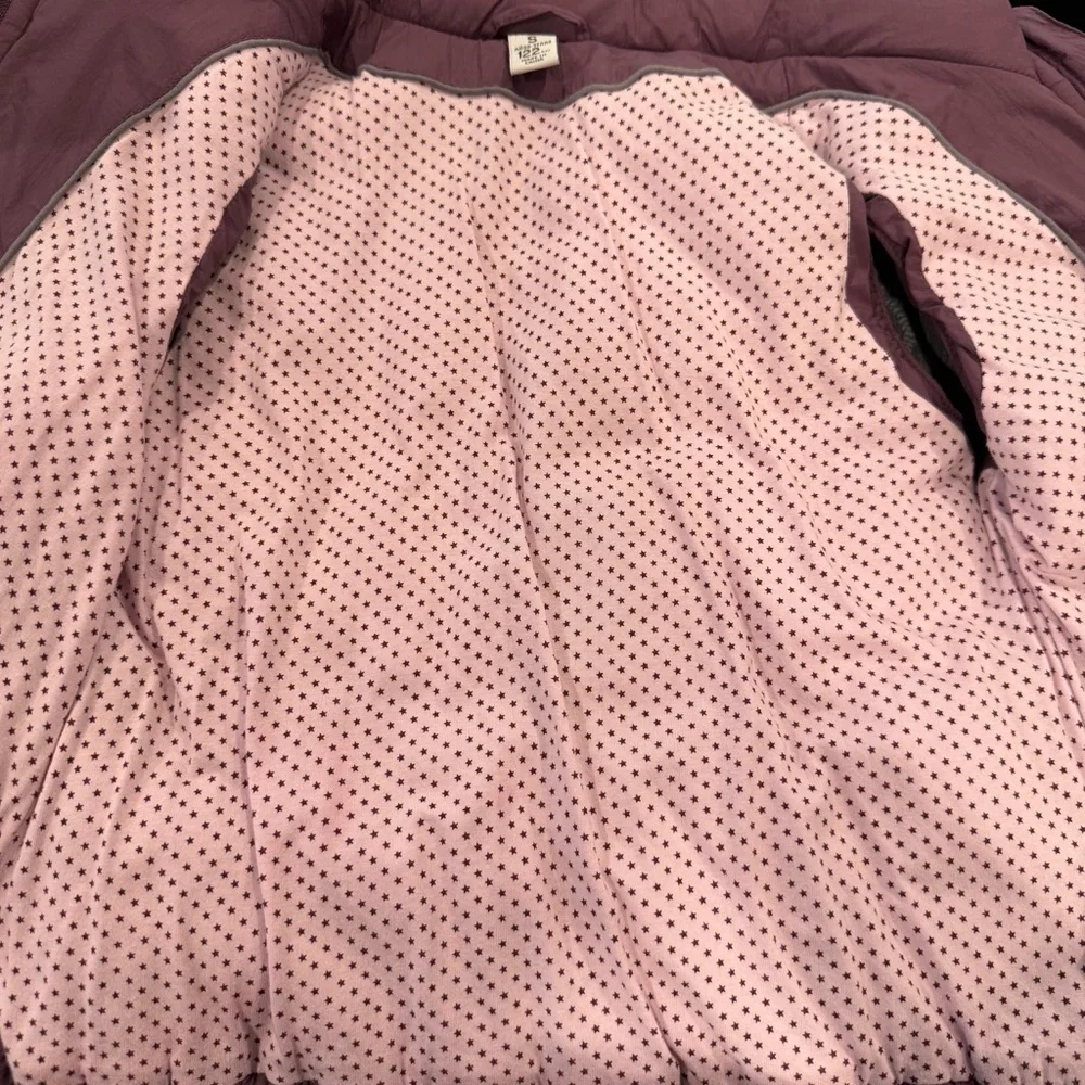 Zara Girls Quilted Purple‎ Hooded Puffer Vest